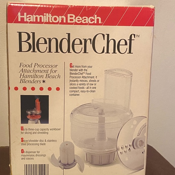 Hamilton Beach Blender Chef Food Processor Attachments Model 70900 New - Picture 3 of 4